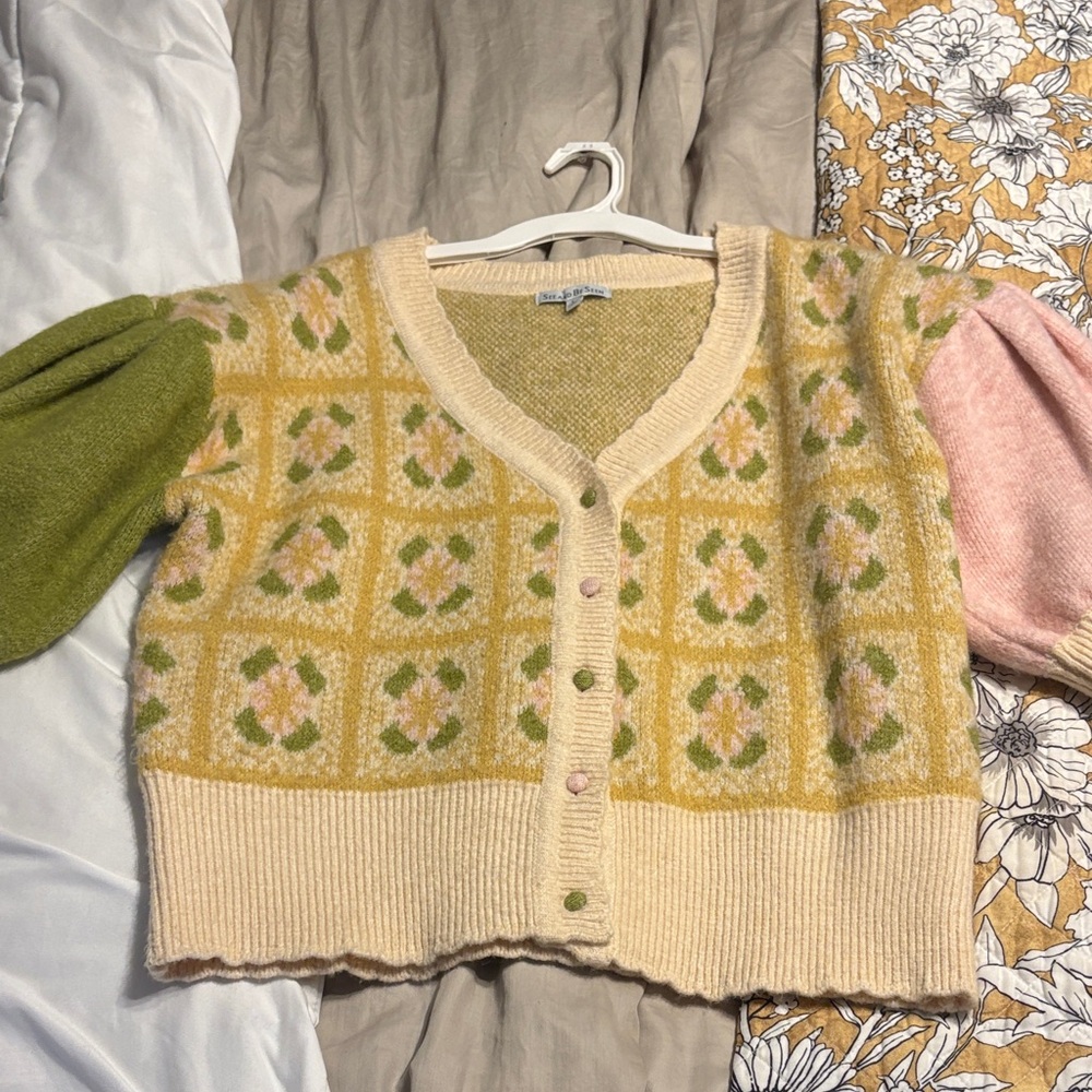 Chic Multicolor Cardigan Sweater